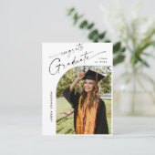 PHOTO モダン Graduation Party招待状 ポストカード (スタンド正面)