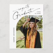 PHOTO モダン Graduation Party招待状 ポストカード (正面)