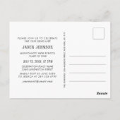 PHOTO モダン Graduation Party招待状 ポストカード (裏面)