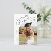 PHOTO モダン Graduation Party招待状 ポストカード (スタンド正面)