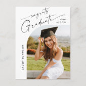 PHOTO モダン Graduation Party招待状 ポストカード (正面)