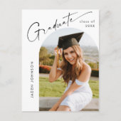 PHOTO モダン Graduation Party招待状 ポストカード (正面)