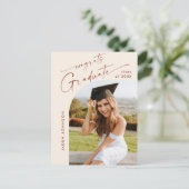PHOTO モダン Graduation Party招待状 ポストカード (スタンド正面)