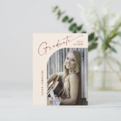 PHOTO モダン Graduation Party招待状 ポストカード (スタンド正面)