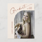 PHOTO モダン Graduation Party招待状 ポストカード (正面)
