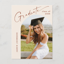 PHOTO モダン Graduation Party招待状 ポストカード