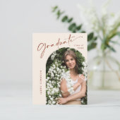 PHOTO モダン Graduation Party招待状 ポストカード (スタンド正面)