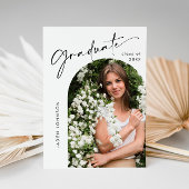 PHOTO モダン Graduation Party招待状 ポストカード