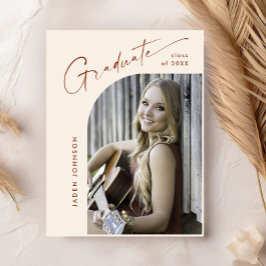 PHOTO モダン Graduation Party招待状 ポストカード