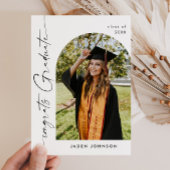 PHOTO モダン Graduation Party招待状 ポストカード