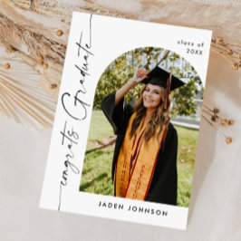 PHOTO モダン Graduation Party招待状 ポストカード