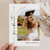 PHOTO モダン Graduation Party招待状 ポストカード