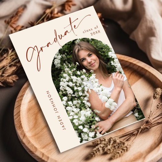 PHOTO モダン Graduation Party招待状 ポストカード