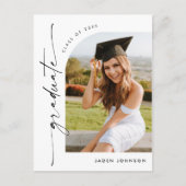 PHOTO モダン Graduation Party招待状 ポストカード (正面)