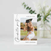 PHOTO モダン Graduation Party招待状 ポストカード (スタンド正面)