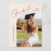 PHOTO モダン Graduation Party招待状 ポストカード (正面)