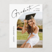 PHOTO モダン Graduation Party招待状 ポストカード (正面)