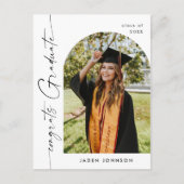 PHOTO モダン Graduation Party招待状 ポストカード (正面)