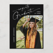 PHOTO モダン Graduation Party招待状 ポストカード (正面)