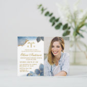 PHOTO モダン Nursing School卒業招待状 ポストカード (スタンド正面)