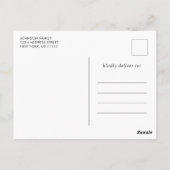 PHOTO モダン Nursing School卒業招待状 ポストカード (裏面)