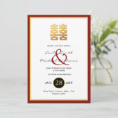 PHOTO 中国の Wedding Inviteアンパサンド 招待状 (スタンド正面)