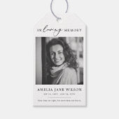 Photo 忘れ Me Not Seed Packet Memorial Funcial ギフトタグ (正面)