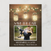 Photo 素朴 Mason Jar日付はがきを保存 案内ポストカード (正面)