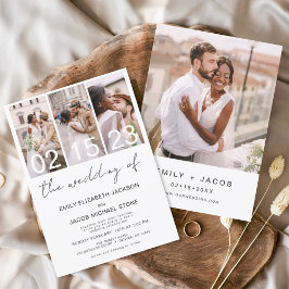 Photo 結婚 Collage Whiteの結婚作品 招待状