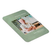 Photo 親愛 One Remember フェイク Green Metallic Effect マグネット (右側)