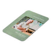 Photo 親愛 One Remember フェイク Green Metallic Effect マグネット (左側)