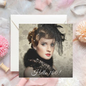 Photo 100th birthday party hello 100 招待状