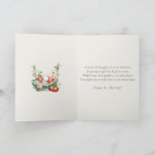 Photo 1st Birthday Folded Greeting Card カード (内部)