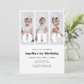 Photo 1st Birthday Invitation 招待状 (スタンド正面)
