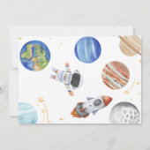 Photo 1st Birthday Party First Trip Around The Sun 招待状 (裏面)