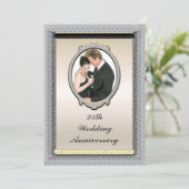 Photo 25th Wedding Anniversary Party Invitation 招待状 (スタンド正面)