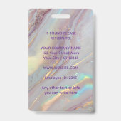 Photo Abstract Gold Marble Branding バッジ (裏面)