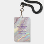 Photo Abstract Gold Marble Branding バッジ (裏面(ネックストラップ付))