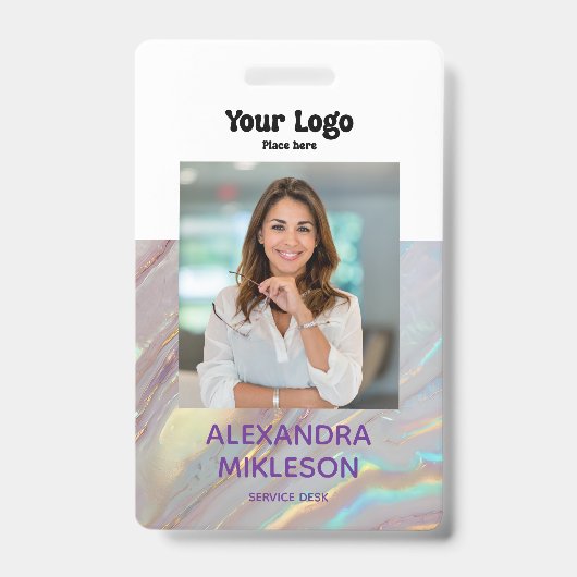 Photo Abstract Gold Marble Branding バッジ (正面)