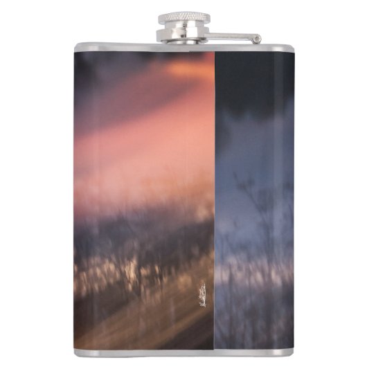 photo abstraite coucher de soleil フラスク (裏面)