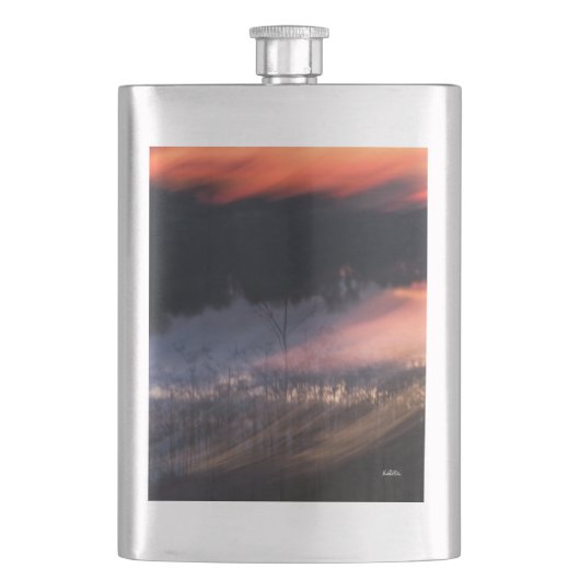 photo abstraite coucher de soleil フラスク (正面)