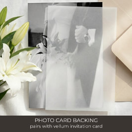 Photo and Details Card for Vellum Invitation 招待状
