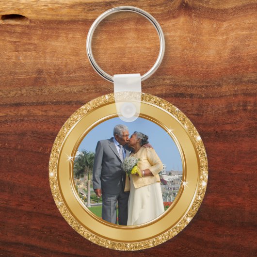 Photo and Personalized 50th Anniversary Favors キーホルダー (裏面)