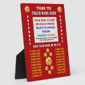 Photo and Personalized, Softball Coach Plaques フォトプラーク (側面)