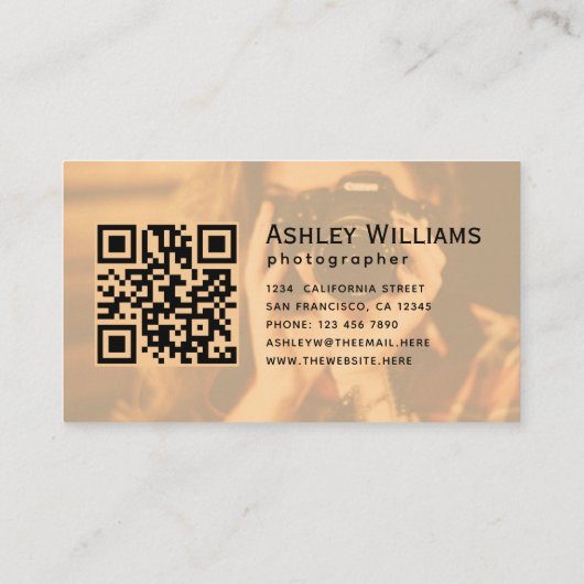 Photo and QR Code Photographer 名刺 (裏面)