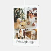 Photo and Text Custom Personalized メタルオーナメント (正面左)