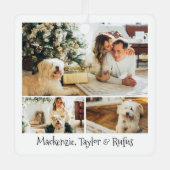 Photo and Text Custom Personalized メタルオーナメント (正面)