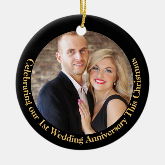 PHOTO Anniversary 10th 15th 20th 25th 50th セラミックオーナメント (正面)