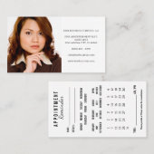Photo Appointment Reminder Calendar Business Card 名刺 (正面/裏面)