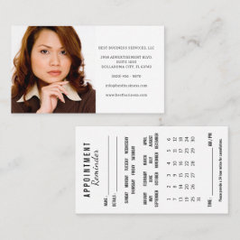 Photo Appointment Reminder Calendar Business Card 名刺